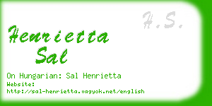 henrietta sal business card